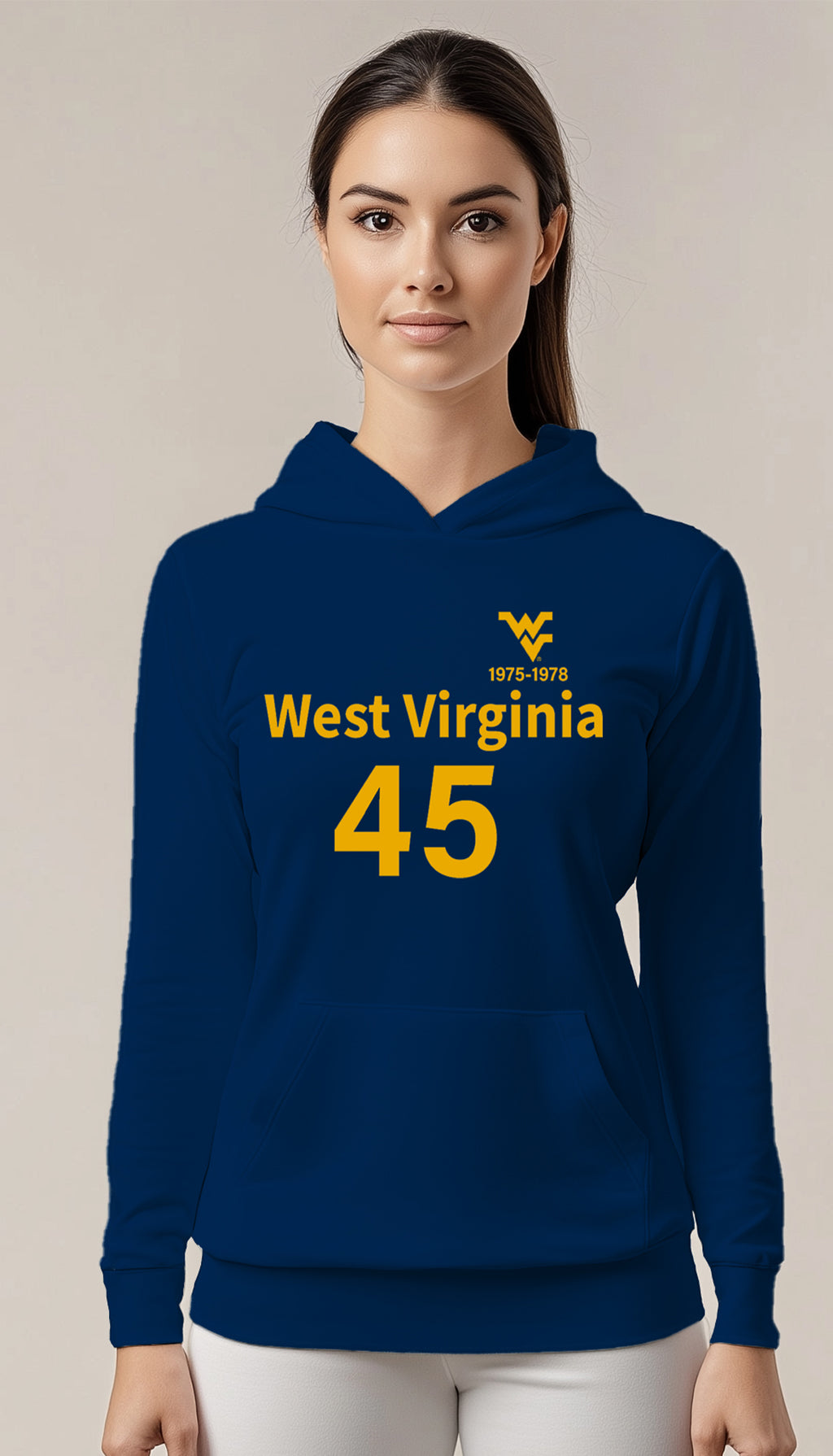 Licensed WVU Blue Hoodie | “Maurice Mo Robinson” by Sassy Foot Fashion