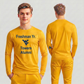 Licensed Men's/Unisex WVU Gold | Cooling Performance Long Sleeve Tee | “Freshman Yr. Towers Alumni” by Sassy Foot Fashion